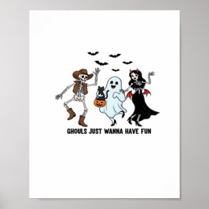 Poster Ghouls Só Quer Divertir-Se - Dançando O Esqueleto