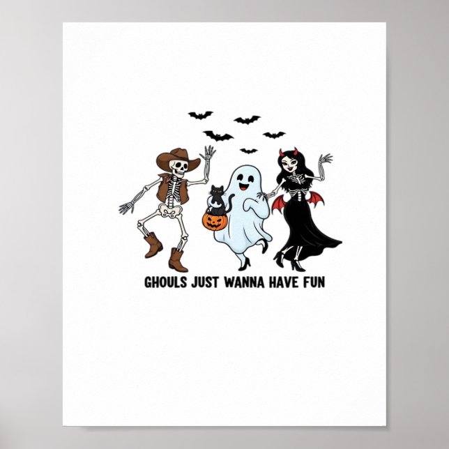 Poster Ghouls Só Quer Divertir-Se - Dançando O Esqueleto (Frente)