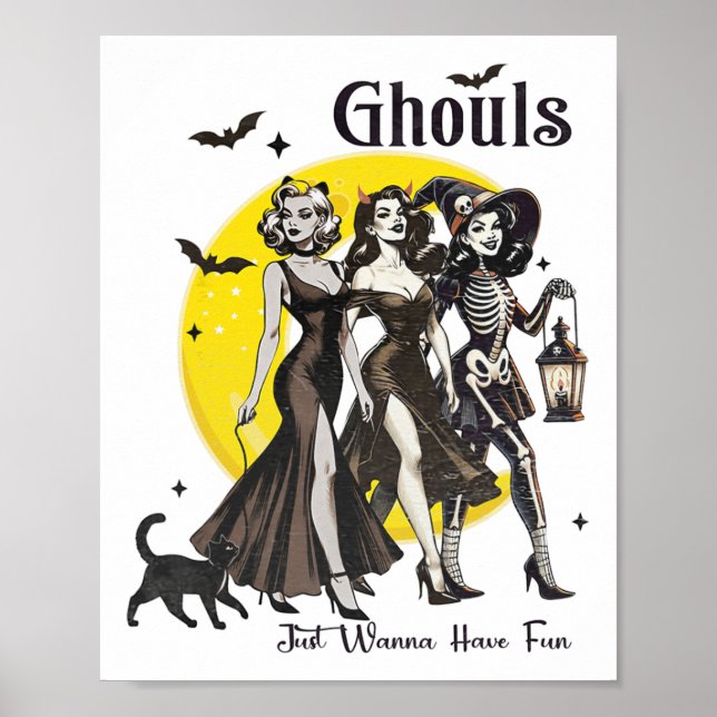 Poster Ghouls Só Quer Divertir-Se Dia de as Bruxas engraç (Frente)