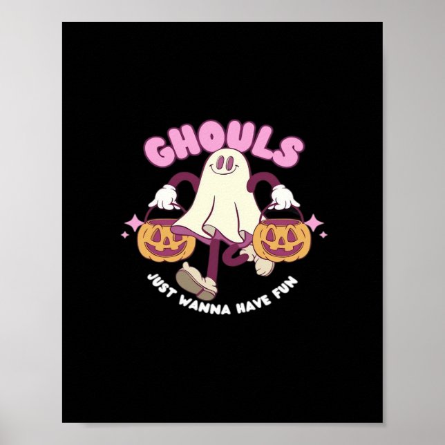 Poster Ghouls Só Quer Se Divertir - Feliz Dia das Bruxas (Frente)