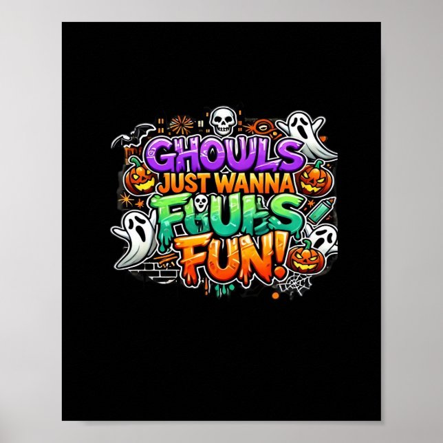 Poster Ghouls Só Quer Se Divertir - Ghouls De Outono (Frente)