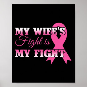 Poster Gi de Consciência do Cancer de Mama de Suporte ao