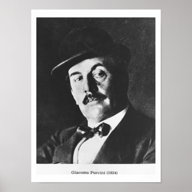 Poster Giacomo Puccini (1858-1924) 1924 (photolitho) (b/w (Frente)