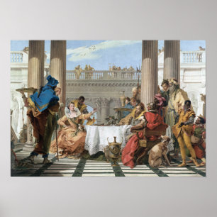 Poster Giambattista Tiepolo O Banquete de Cleópatra