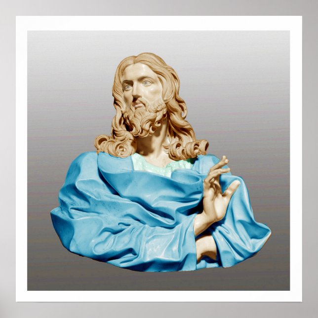 Poster Gian Lorenzo Bernini Bust do Cristo 1679 (Frente)