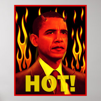 Poster Giant do Diabo Vermelho Anti-Obama