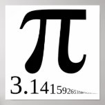 Pôster Giant "Pi" Symbol & 3.14...<br><div class="desc">Perfect for your room!!!</div>