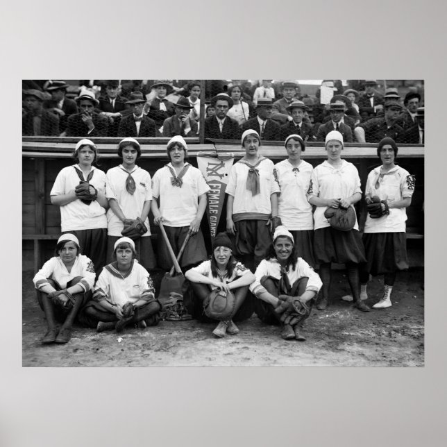 Pôster Giants Baseball feminino, 1913 (Frente)