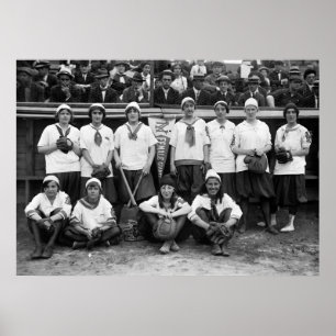 Pôster Giants fêmea Basebol, 1913