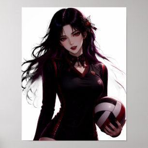 Poster Gidagi fitness Anime Garota Volei Halloween.
