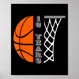 Poster Gif de aniversário de basquete infantil para menin