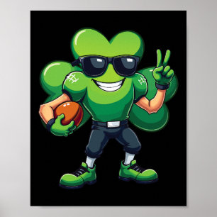 Poster Gif divertido do Dia de São Patrício com trevo jog