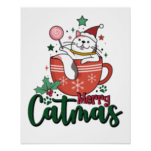 Pôster Gift Feliz Gift Catmas