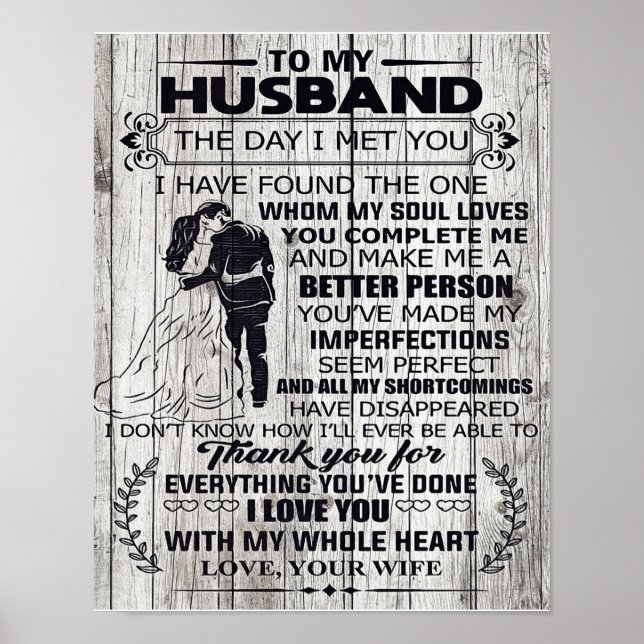 Poster Gift For Husband | To My Husband Best Gift (Frente)