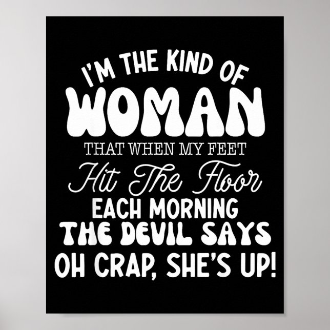 Poster Gift For Women Motivational Quote Confident Woman  (Frente)
