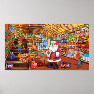 Poster gigante, mágica do divertimento do Natal d