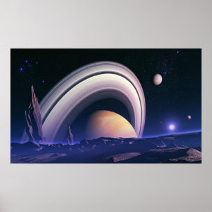 Pôster Gigantes antigos - paisagem do espaço