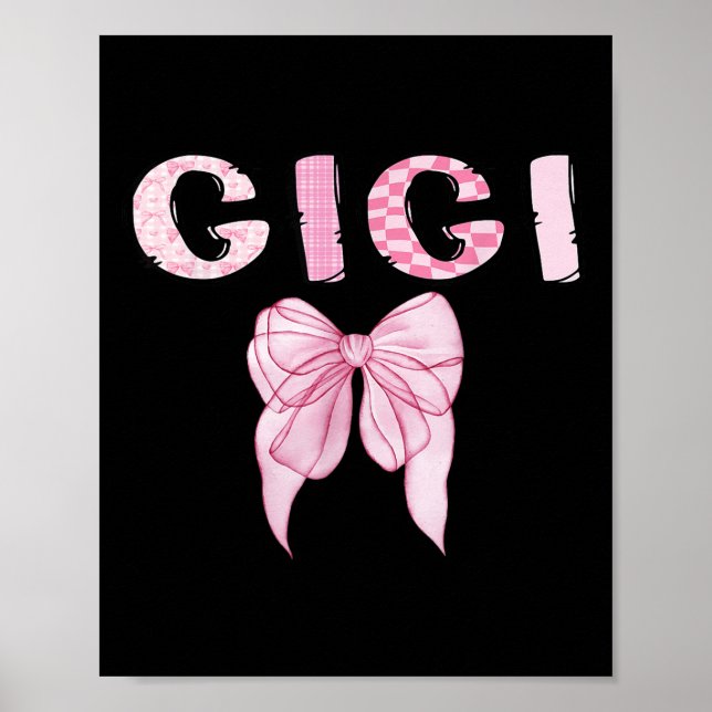 Poster Gigi Birthday Girl Matching Coquette Nk Bow  (Frente)