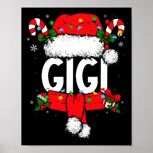 Poster Gigi Christmas Pajama Santa Claus Family Matching  (Frente)