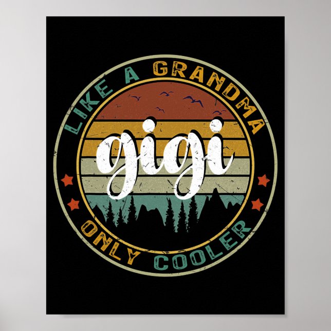 Poster Gigi Como Uma Vovó Apenas Dia de as mães Mais Fria (Frente)