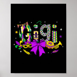 Poster Gigi Coquette Arco Mardi Gras Mulheres Mãe Mãe Car