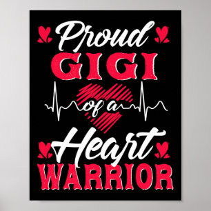 Poster Gigi De Um Guerreiro Do Coração Conscientização Ch