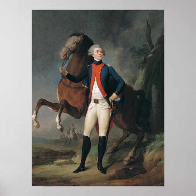 Poster Gilbert Motier Marquis de la Fayette, 1788 (Frente)