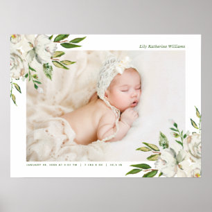Poster Gilded Blooms Baby Photo Keepsaet