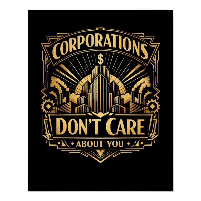 Pôster Gilded Towers of Greed (Frente)