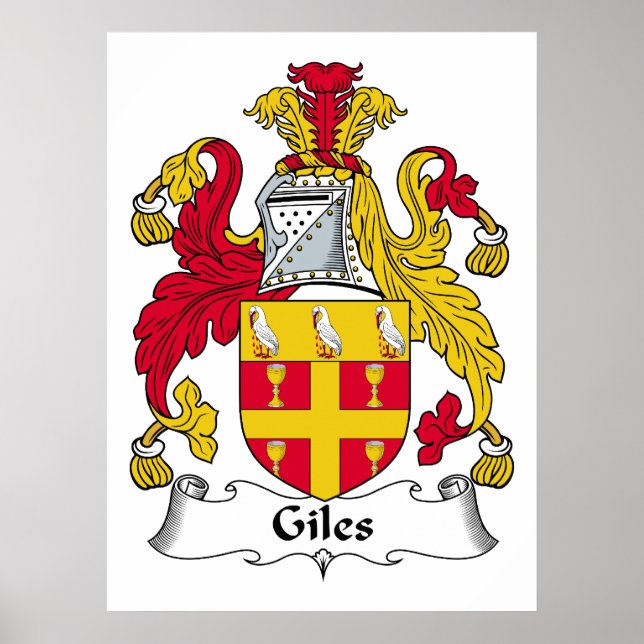 Pôster Giles Family Crest (Frente)