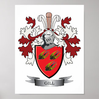 Poster Gill Family Crest Casaco de Armas