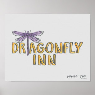 Poster Gilmore Girls   Dragonfly Inn Watercolor Logo
