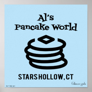 Poster Gilmore Girls Logotipo do mundo Pancake de Al