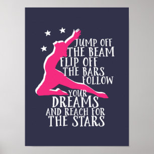 Poster Gimnast Atleta Motivacional