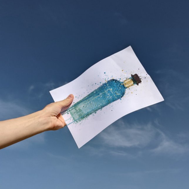 Poster Gin Bottle Wall Art Print 'Atlantis' (Criador carregado)