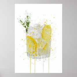 Poster Gin & Tonic 'Limão e Tomilho'