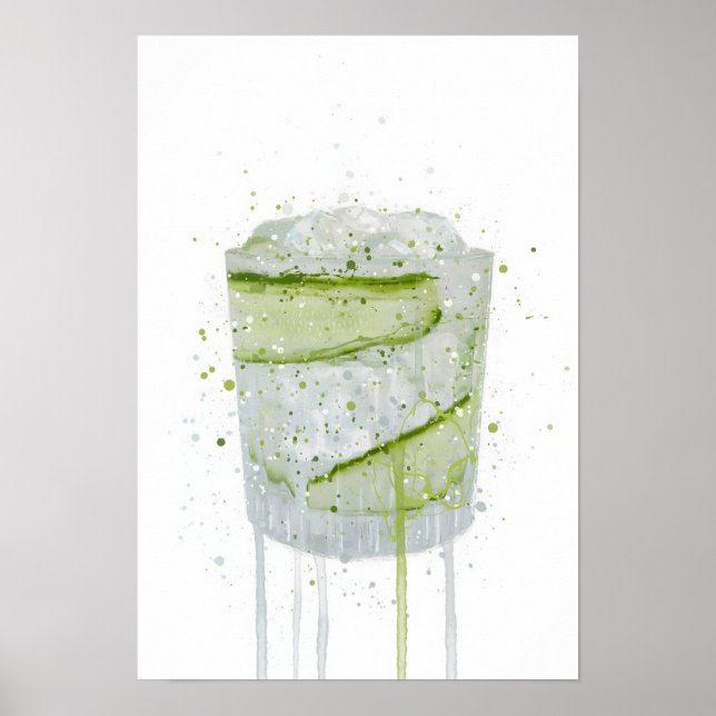 Poster Gin & Tonic 'Pepino'  (Frente)