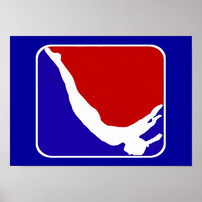 Pôster ginasta de trampoline (Frente)