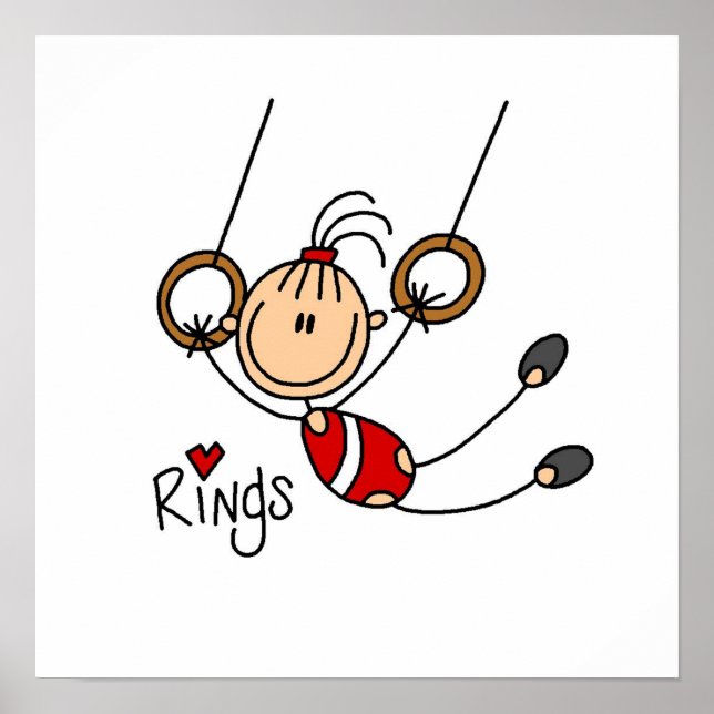 Pôster ginasta em Anéis (Frente)