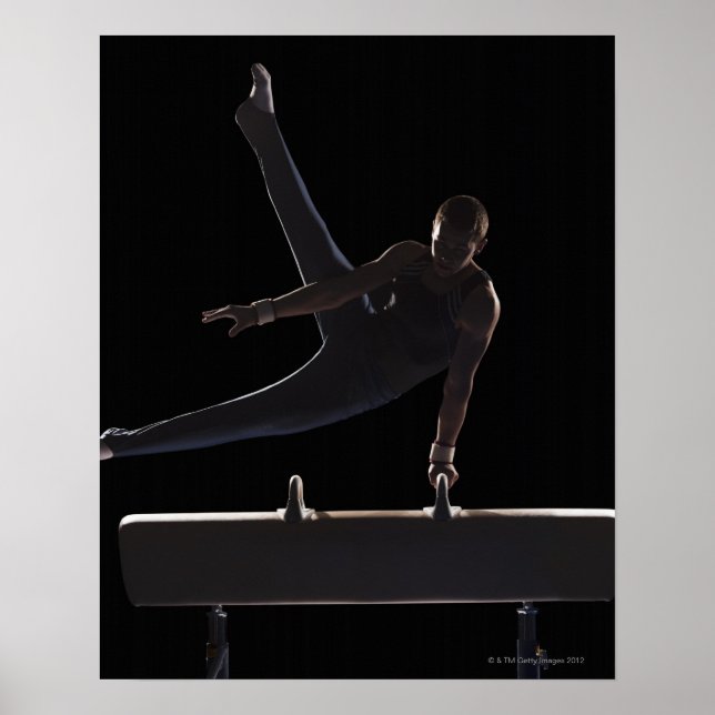 Poster ginasta masculina no cavalo pommel (Frente)