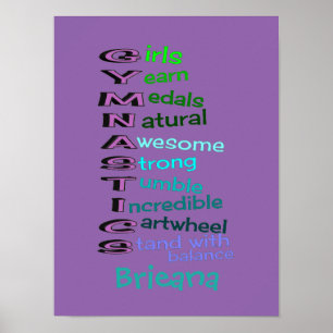Poster Ginástica das meninas (nome da mudança)