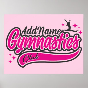 Poster Ginástica de Divisão de Gymnast de NOME Personaliz