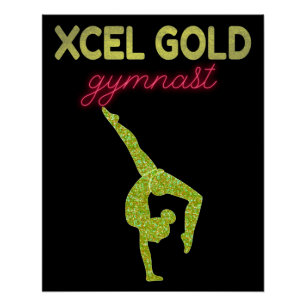 Pôster ginástica Dourada do Xcel