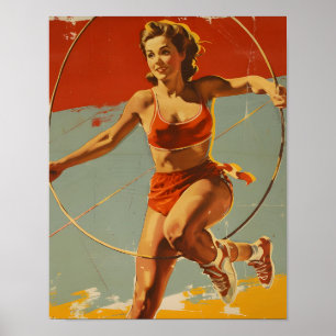 Poster ginástica feminina soviética