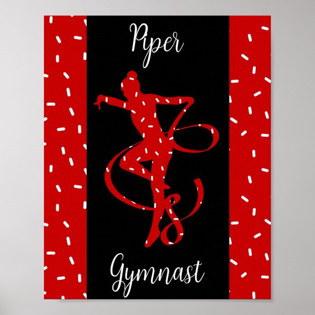 Poster Ginástica Rítmica de Natal Sprinkle Red Candy (Frente)