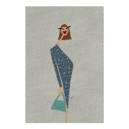 Pôster Ginette en promenade Fashion