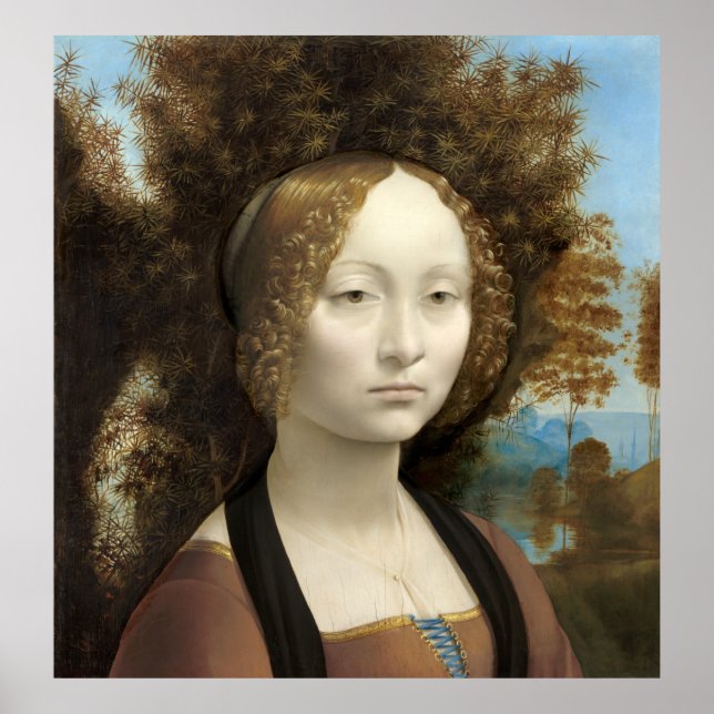 Poster Ginevra de' Benci Leonardo da Vinci (Frente)