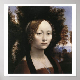Pôster Ginevra de' Benci por Leonardo da Vinci