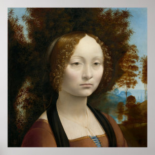 Poster Ginevra de Benci por Leonardo da Vinci