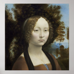 Pôster Ginevra de' Benci por Leonardo da Vinci